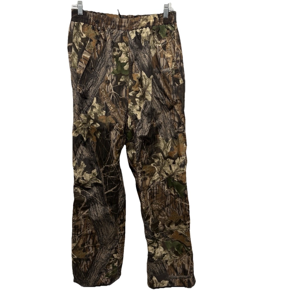 Vintage 90s Mossy Oak Breakup Camo Nylon Green Zip Ankle Pants Men's Medium